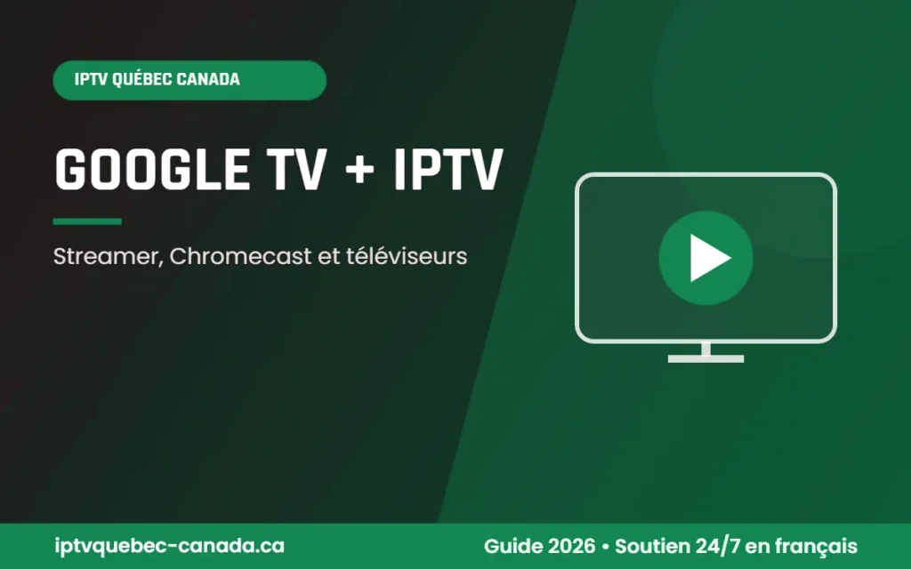IPTV Québec Canada Google TV : Google TV Streamer branché à un téléviseur 4K