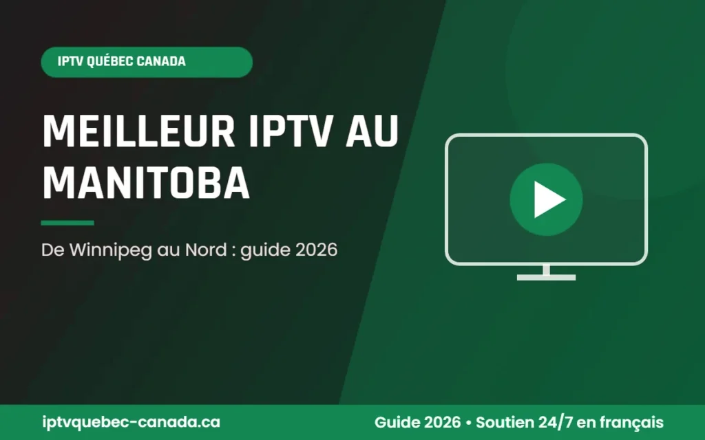 Meilleur IPTV Manitoba sur un téléviseur dans un salon chaleureux en plein hiver