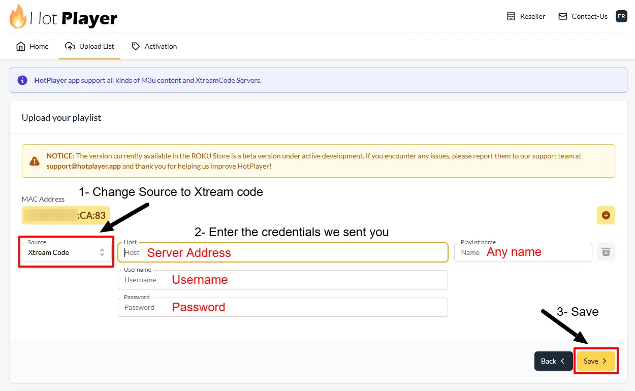 Choisir Xtream Code