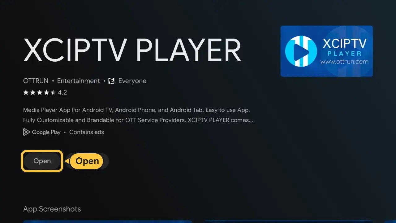 XCIPTV dans le Play Store
